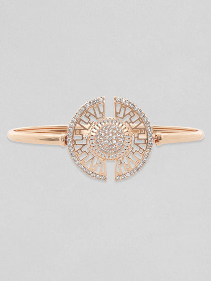 Dhiyona RJ Women's Gold-Plated Cubic Zirconia Bangle-Style Bracelet