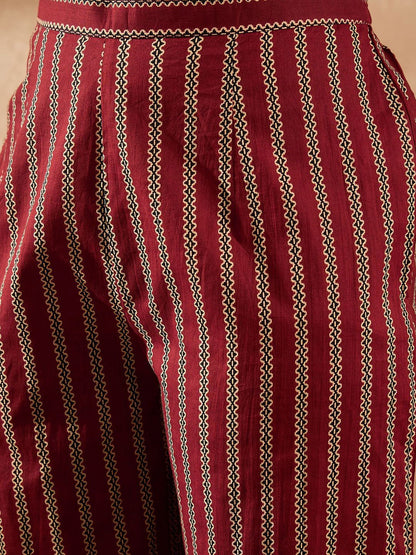 Women Ethnic Motifs Printed Regular Pure Cotton Kurta with Palazzos