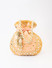 Dhiyona NR Women Peach-Coloured & Gold-Toned Embroidered Potli Clutch