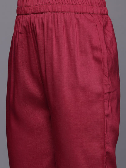 Dhiyona VA Women's Embroidered Kurta with Trousers & Dupatta