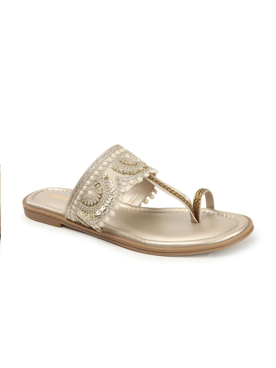 Dhiyona AK Women Open Toe Flats with Laser Cuts