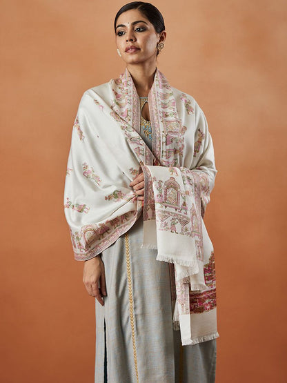 Dhiyona PA Pari Mahal Kaani Ethnic Motifs Woven Design Shawl