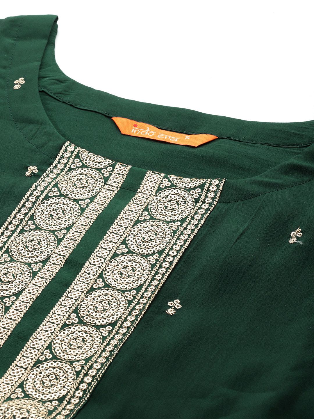 Ethnic Motifs Embroidered Regular Kurta with Trousers & Dupatta