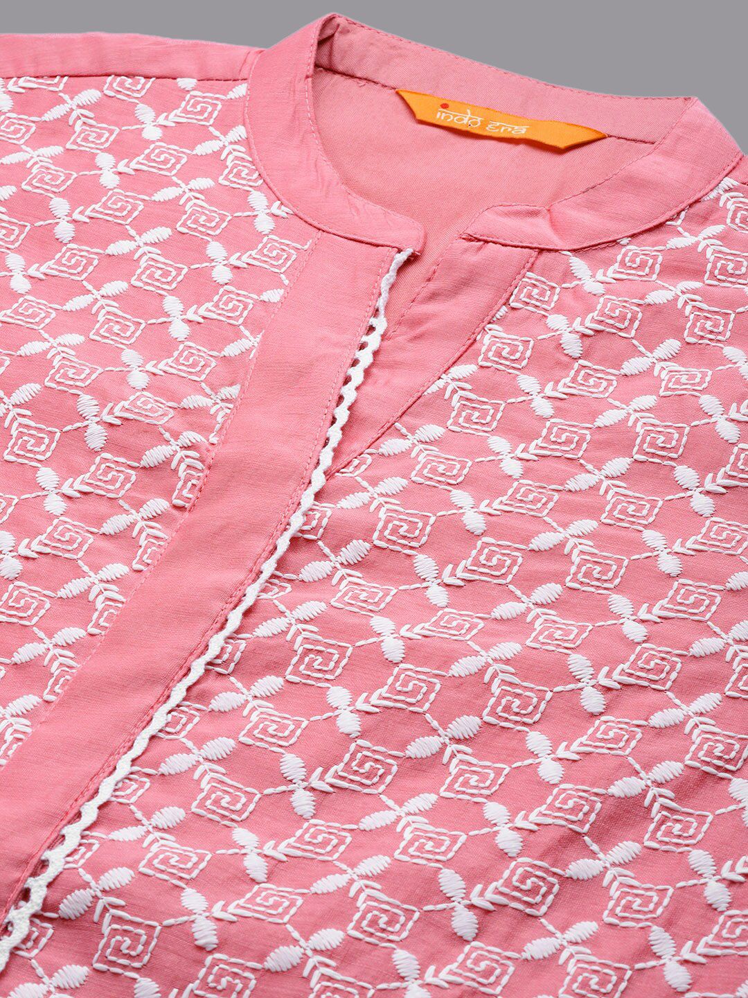 Ethnic Motifs Embroidered Straight Kurta With Palazzos