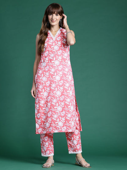 Dhiyona IE Floral Printed Pure Cotton Co-Ords