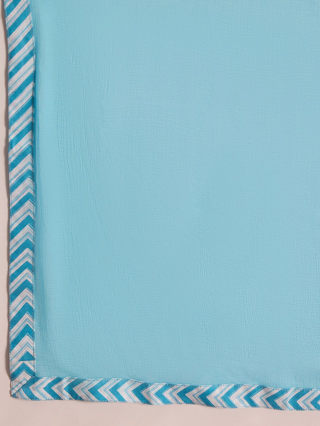 Floral Printed Empire Mirror Work Cotton A-Line Kurta with Trousers & Dupatta