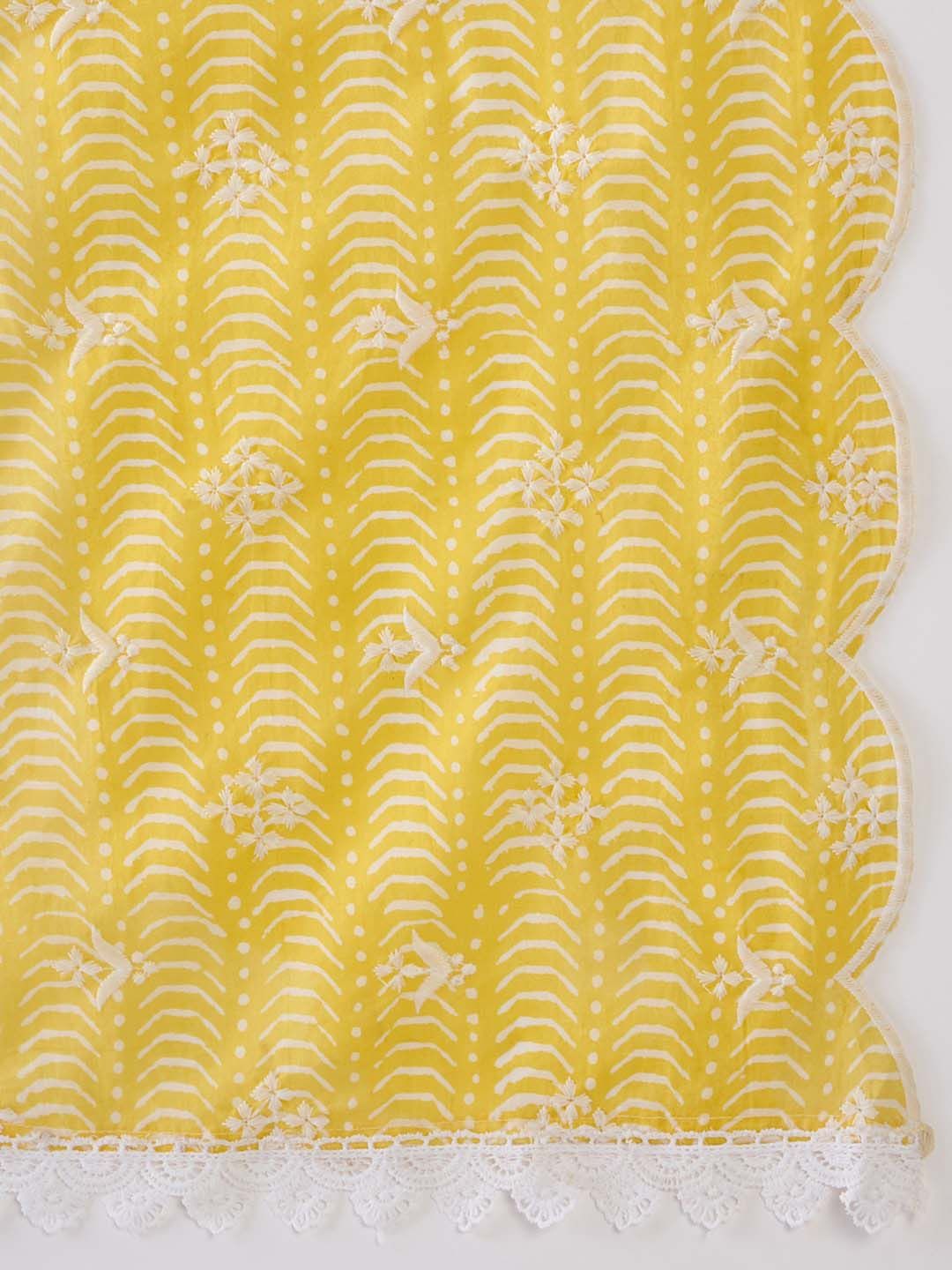 Round Neck Floral Embroidered Pure Cotton Straight Kurta with Trouser & Dupatta