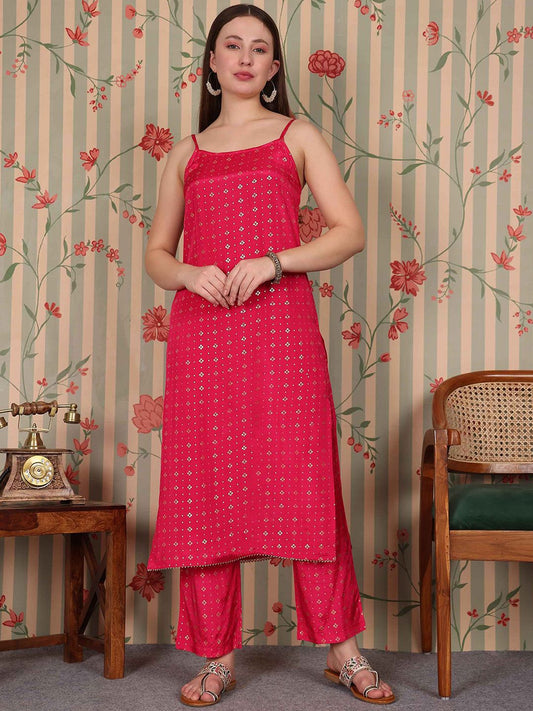 Dhiyona OD  Floral Printed Regular Kurta with Trousers
