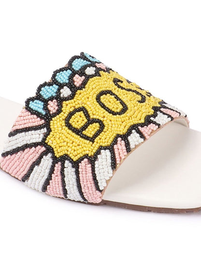 Dhiyona AK Women Embellished Ethnic Open Toe Flats