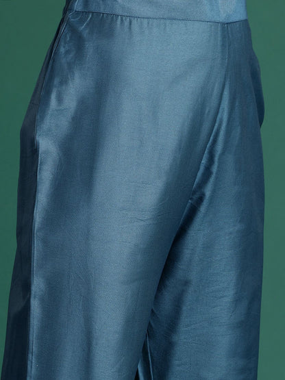 Women Ethnic Motifs Embroidered Regular Kurta with Trousers & With Dupatta