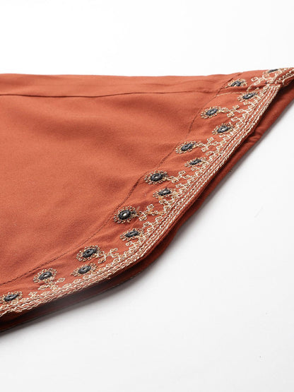 Embroidered Thread Work Kurta with Trousers