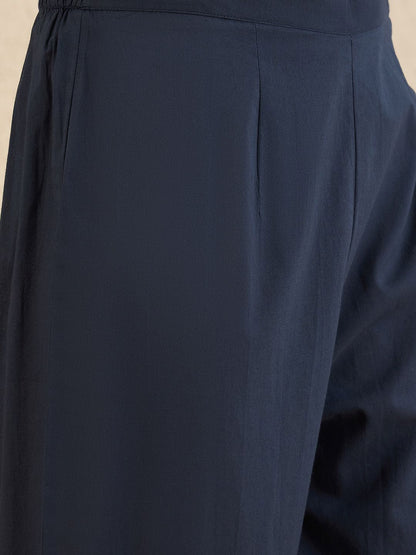 Dhiyona IE Floral Printed Pure Cotton Kurta With Trousers & Dupatta