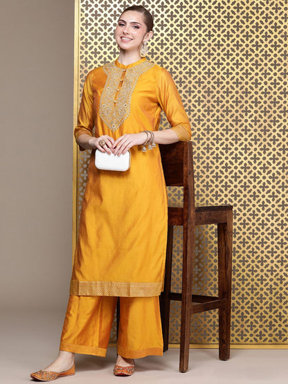 Dhiyona PD Women Jashn Ethnic Motifs Embroidered Kurta with Palazzos