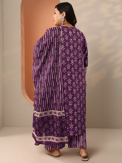 Dhiyona Women's Plus Size Ethnic Motifs Printed Kurta with Trousers & Dupatta