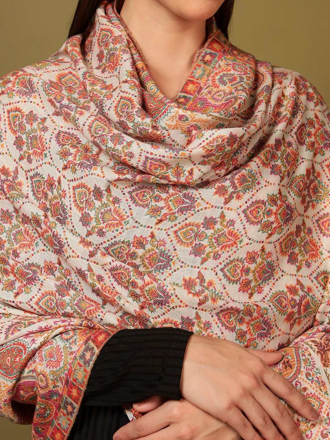 Dhiyona PA Gulraiz Kaani Wool Paisley Woven Design Shawl