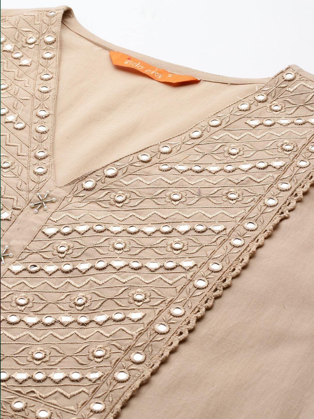 Women Floral Embroidered Cotton Kurta with Trousers & Dupatta