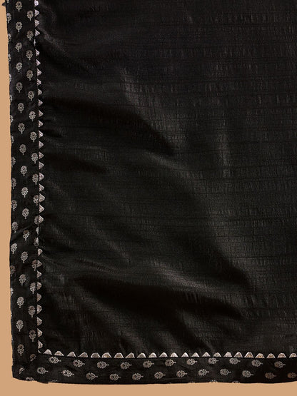 Floral Printed Straight Gotta Patti Kurta with Trousers & Dupatta