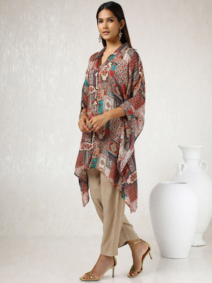 Dhiyona SO Women's Women Ethnic Motifs Printed Regular Beads and Stones Kurta with Trousers