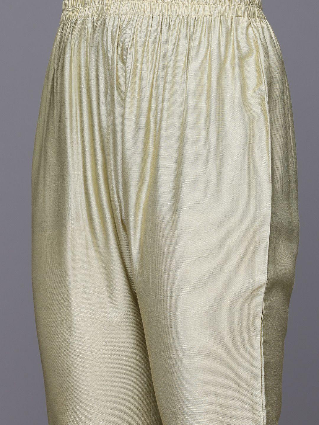 Dhiyona VA Women's Floral Embroidered Thread Work Chanderi Cotton Kurta with Trousers & Dupatta