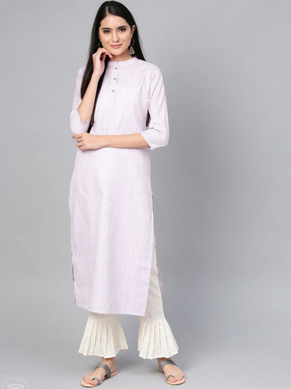 Dhiyona IE Women Purple Striped Kurta
