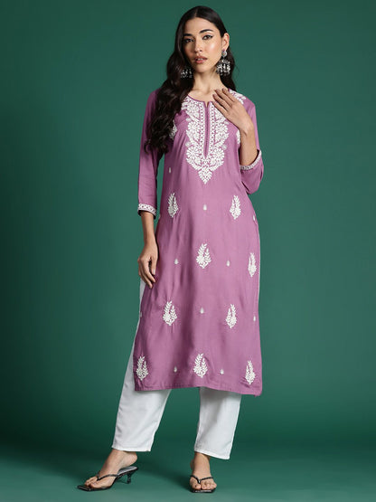 Dhiyona IE Ethnic Motifs Embroidered Thread Work Kurta