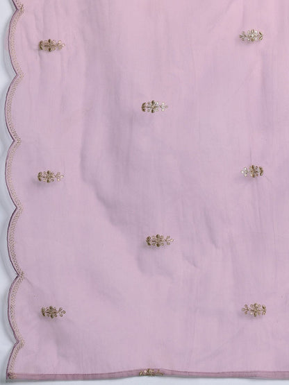 Dhiyona IE Embroidered Gotta Patti Kurta with Trousers & Dupatta