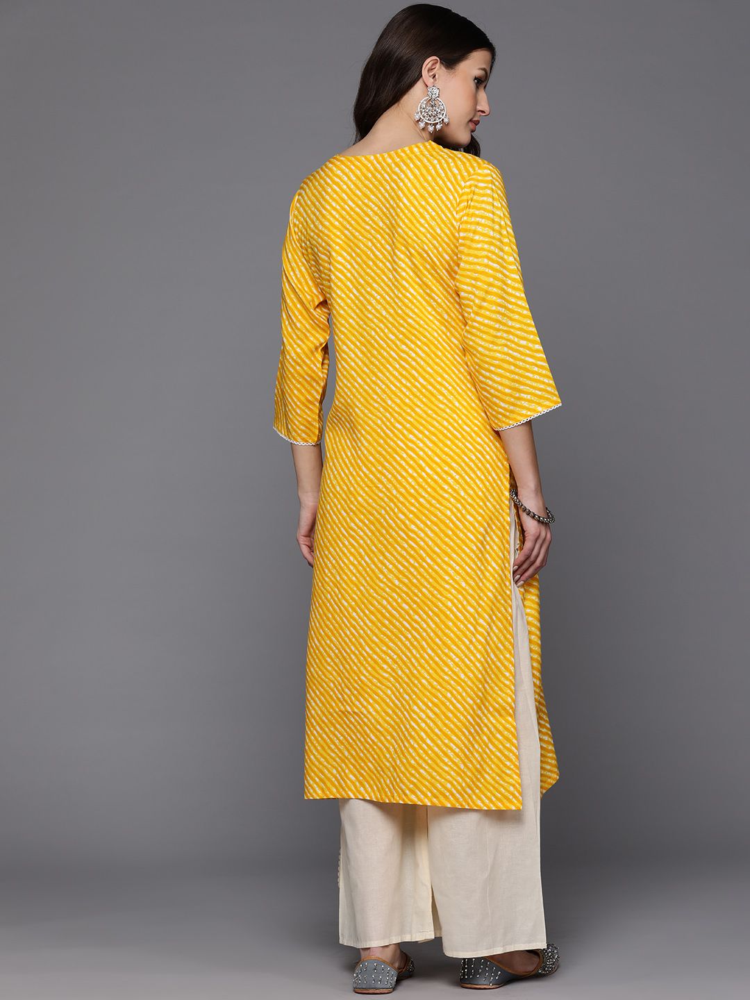 Dhiyona IE Leheriya Printed Sequinned Kurta