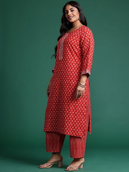 Dhiyona IE Ethnic Motifs Printed Kurta with Trousers & Dupatta