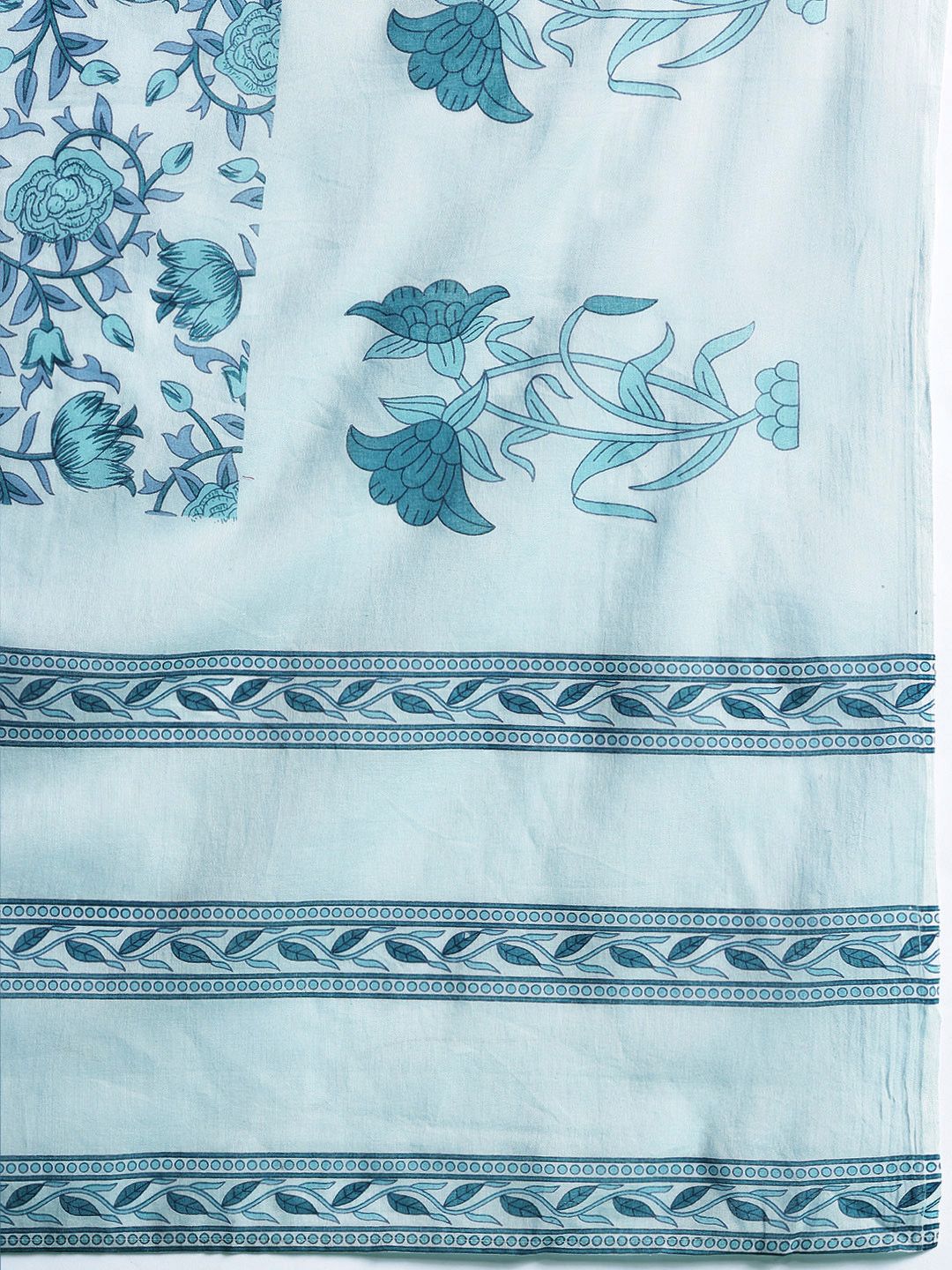 Floral Printed Empire Pure Cotton Kurta with Trousers & Dupatta