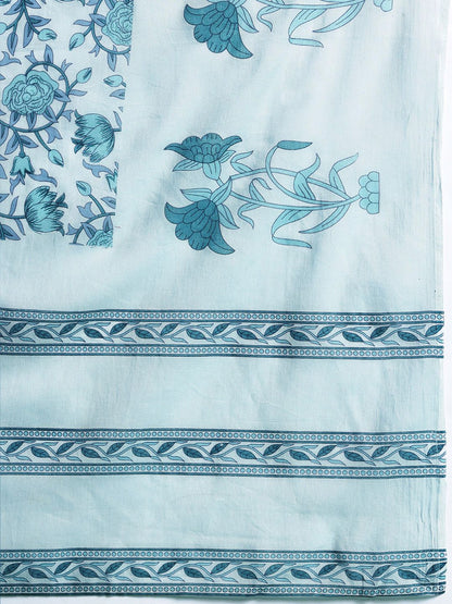 Floral Printed Empire Pure Cotton Kurta with Trousers & Dupatta