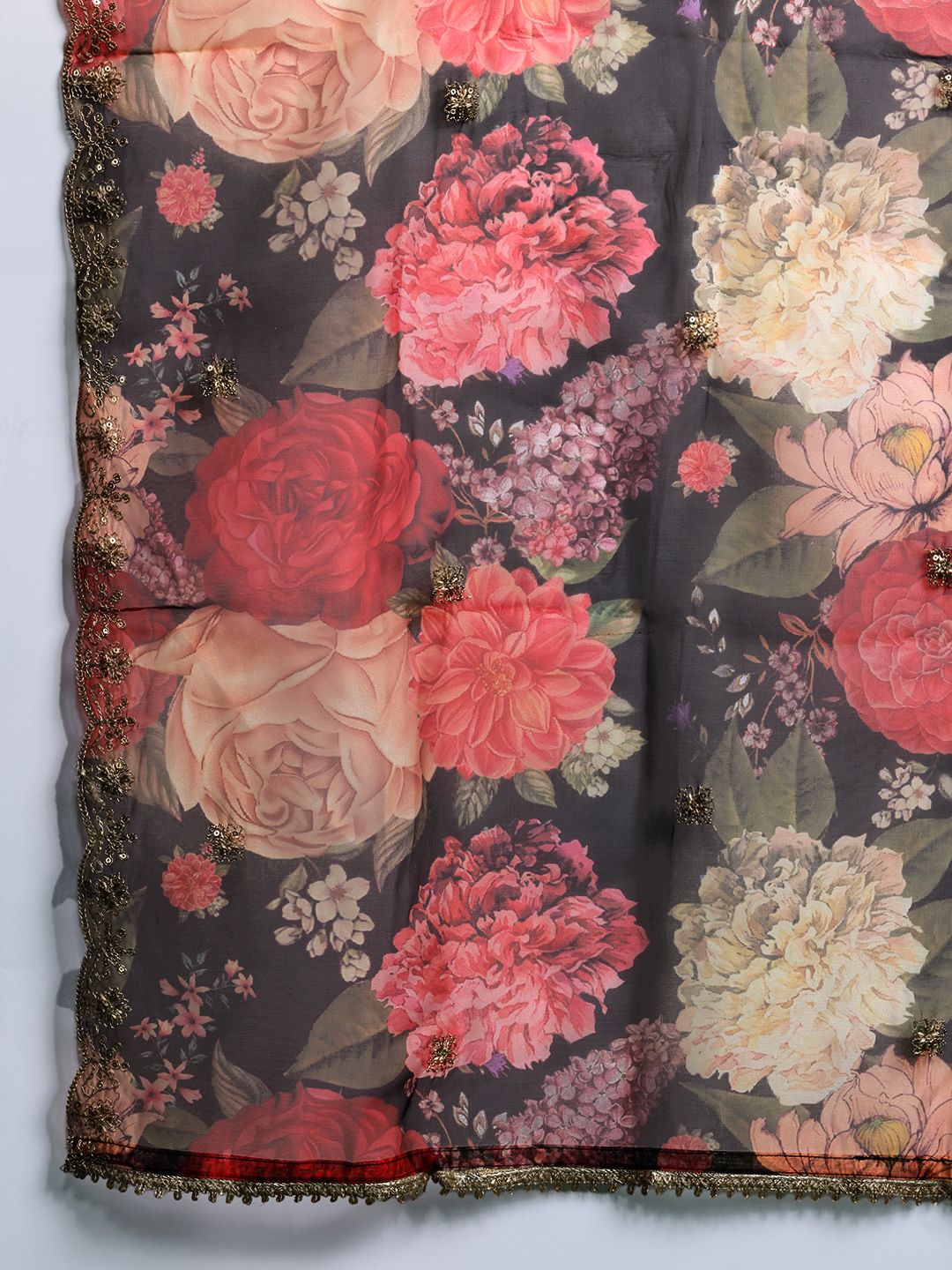 Ethnic Motifs Embroidered Sequinned Kurta With Trousers & Dupatta