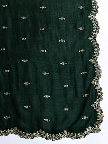 Ethnic Motifs Embroidered Kurta with Trousers & Dupatta