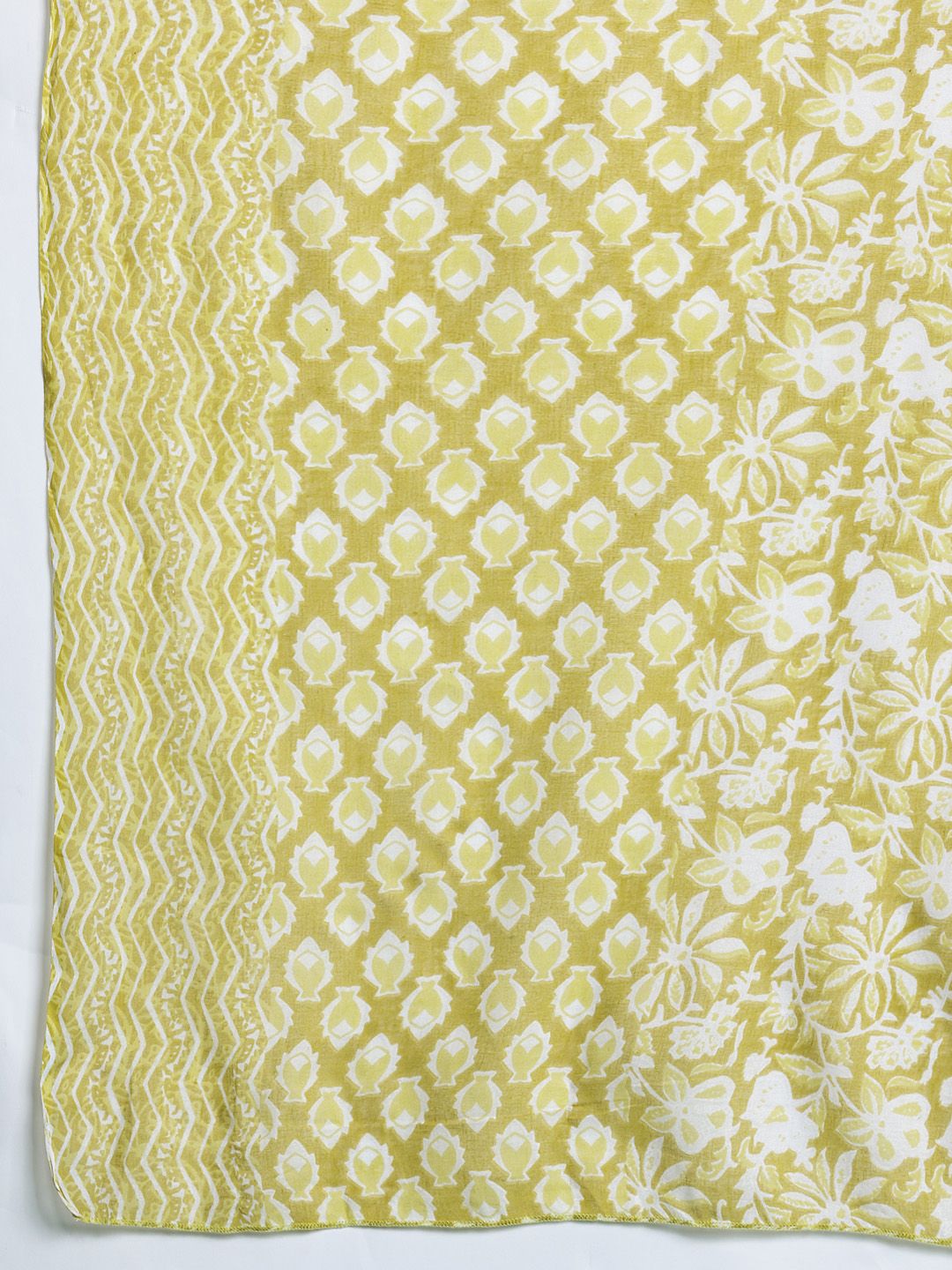 Floral Printed Regular Pure Cotton Kurta with Trousers & With Dupatta