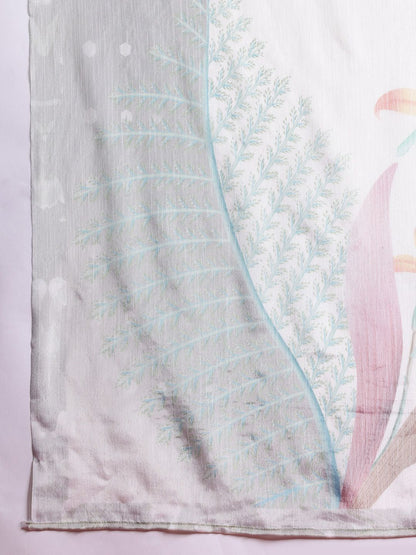 Dhiyona IE Ethnic Motifs Embroidered Thread Work Kurta With Trousers & Dupatta