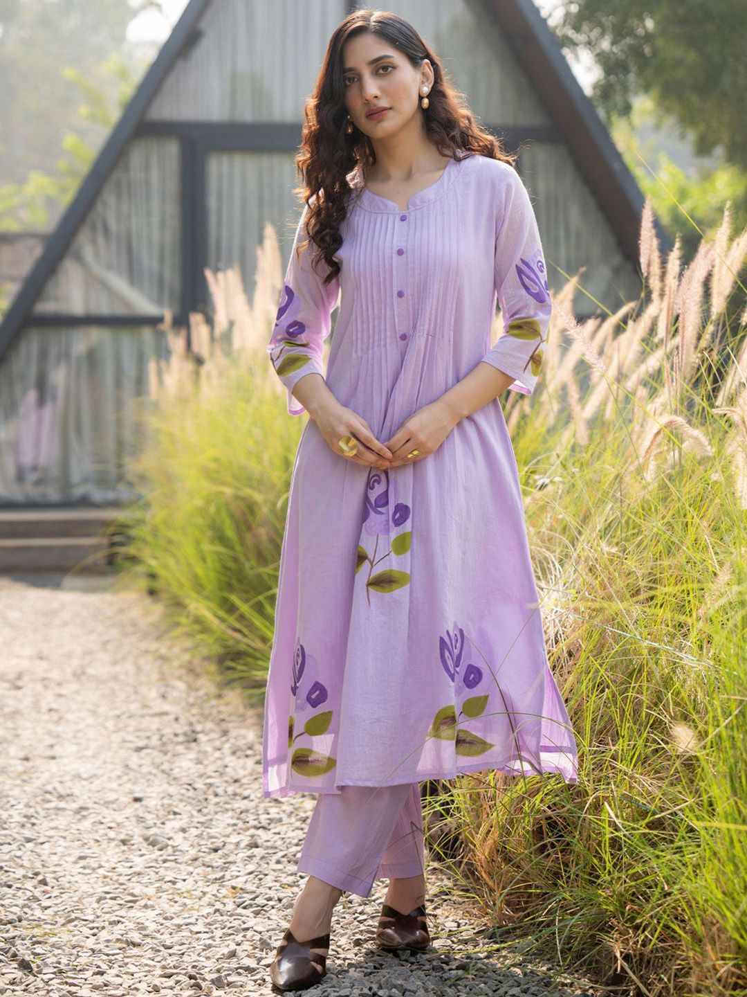 Dhiyona IE Printed Pure Cotton Kurta & Trouser Co-Ords
