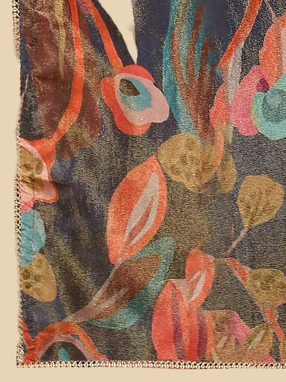 Dhiyona SO Women's Green Floral Printed Gotta Patti Organza Kurta with Trousers & With Dupatta