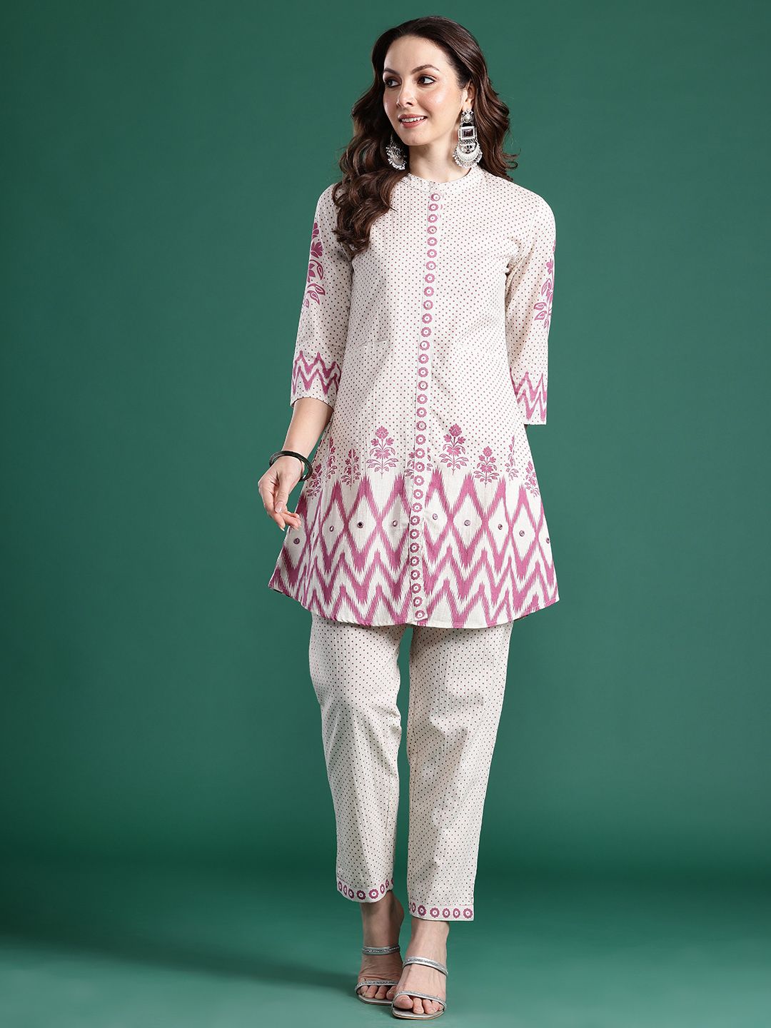 Printed Regular Kurta with Trousers