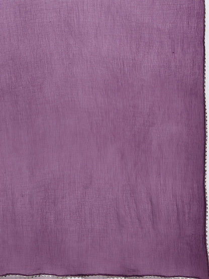 Dhiyona VA Women'sFloral Printed Gotta Patti Pure Cotton Kurta With Trousers & With Dupatta