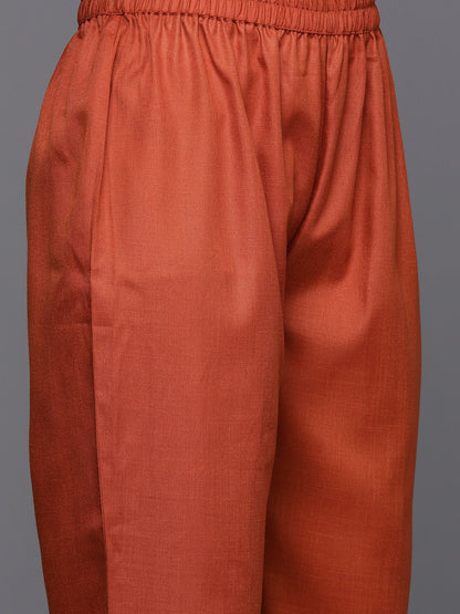 Dhiyona VA Women's Floral Embroidered Gotta Patti Kurta with Trousers & With Dupatta