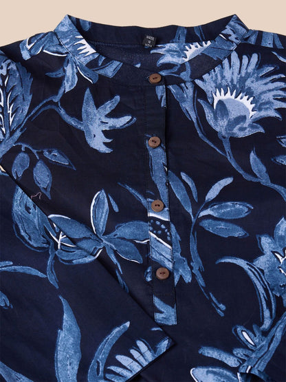 Dhiyona OD  Floral Printed Regular Pure Cotton Kurta with Trousers & Dupatta