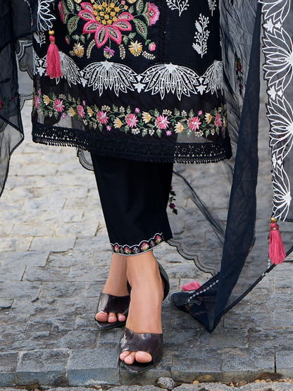 Ethnic Motifs Embroidered Thread Work Pure Cotton Kurta with Trousers & Dupatta