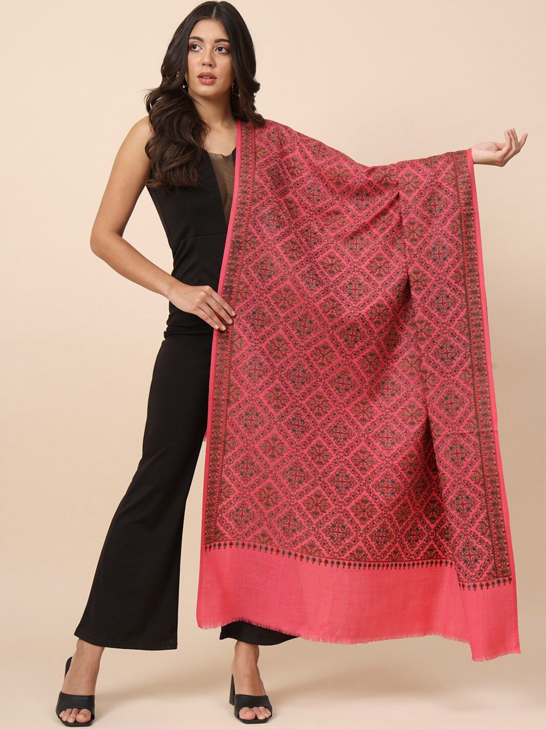 Dhiyona PA Embroidered Pure Wool Shawl