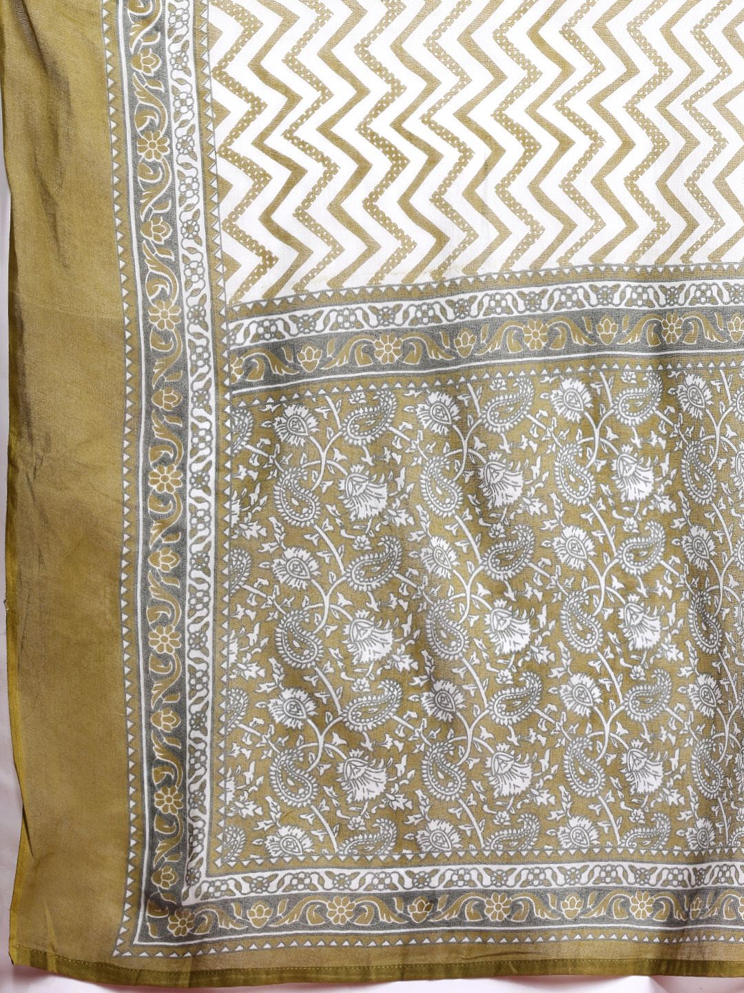 Paisley Printed Regular Pure Cotton Kurta with Trousers & With Dupatta