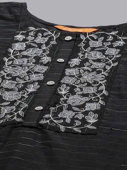 Dhiyona IE Women Ethnic Motifs Embroidered Straight Kurta