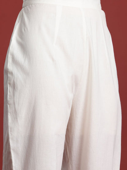 Women Floral Printed Pure Cotton Kurti with Trousers