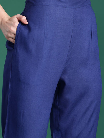 Floral Printed Regular Kurta with Trousers