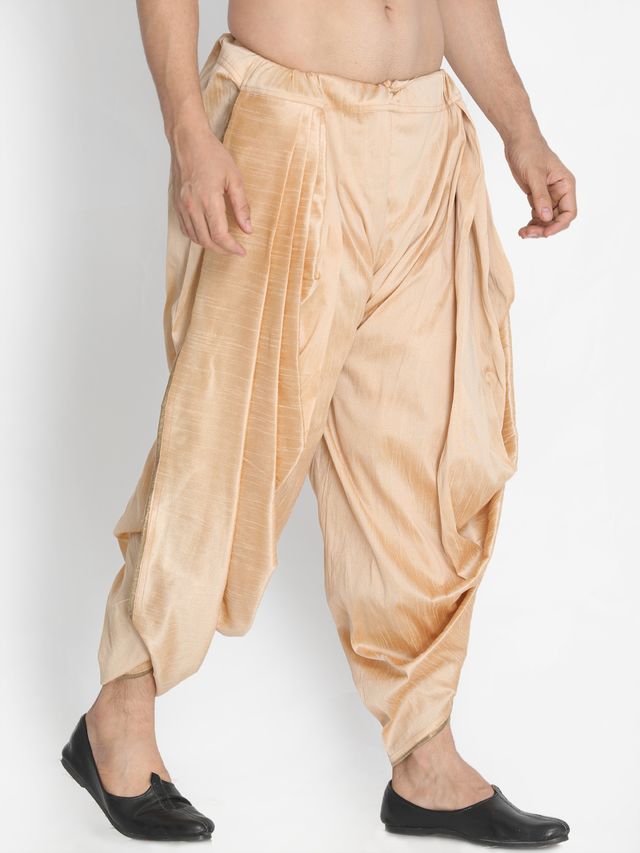 Men's Rose Gold Silk Blend  Dhoti