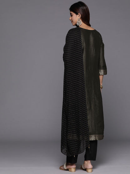 Dhiyona VA Women's Woven Design Regular Kurta with Trousers & With Dupatta