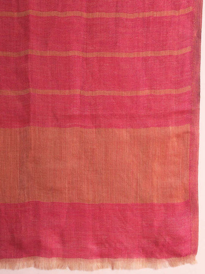 Dhiyona PA Striped Woven Design Woolen Reversible Shawl