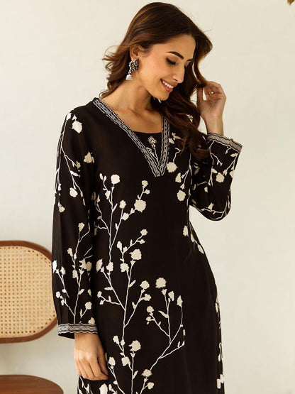 Dhiyona IS Women's Women Floral Printed Kurta with Palazzo